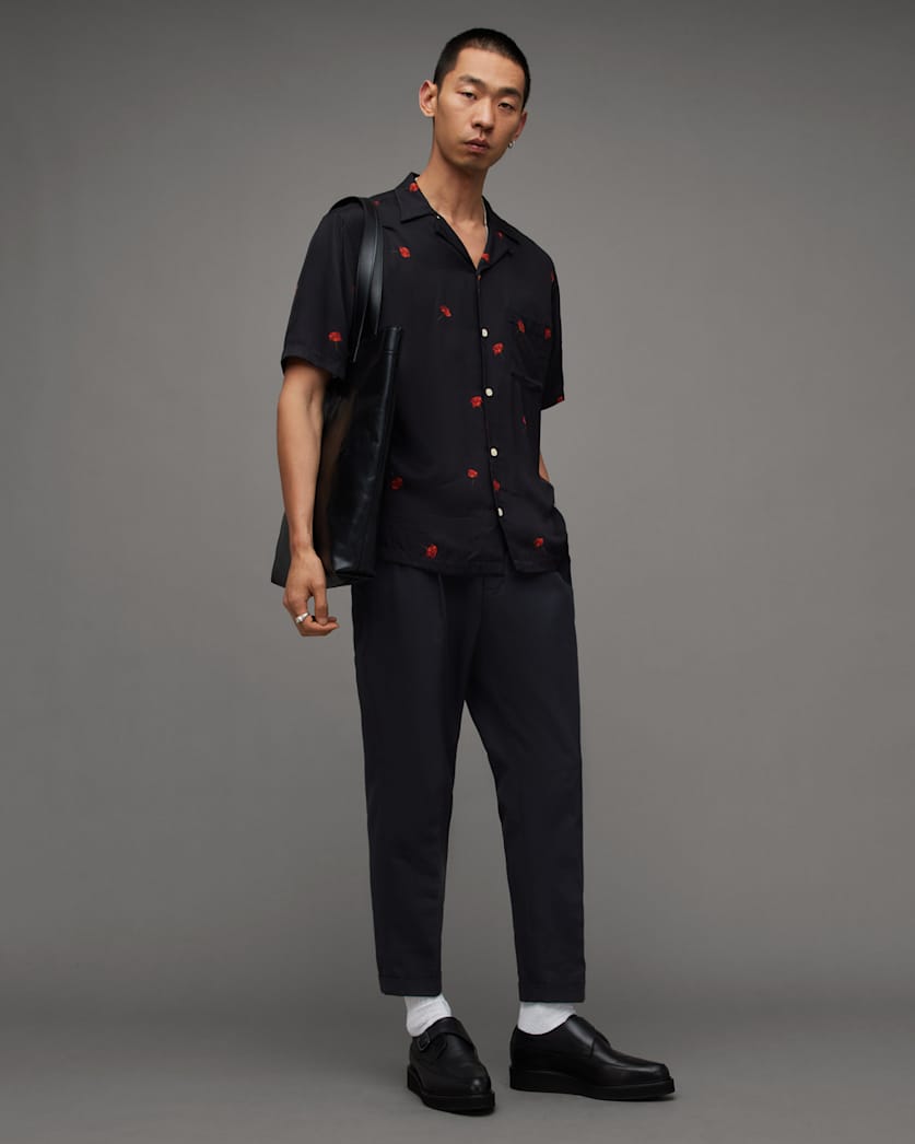 Tallis Slim Fit Cropped Trousers