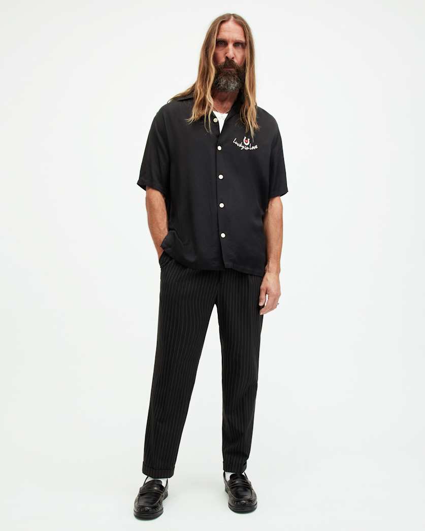Dice Tallis Slim Fit Cropped Trousers