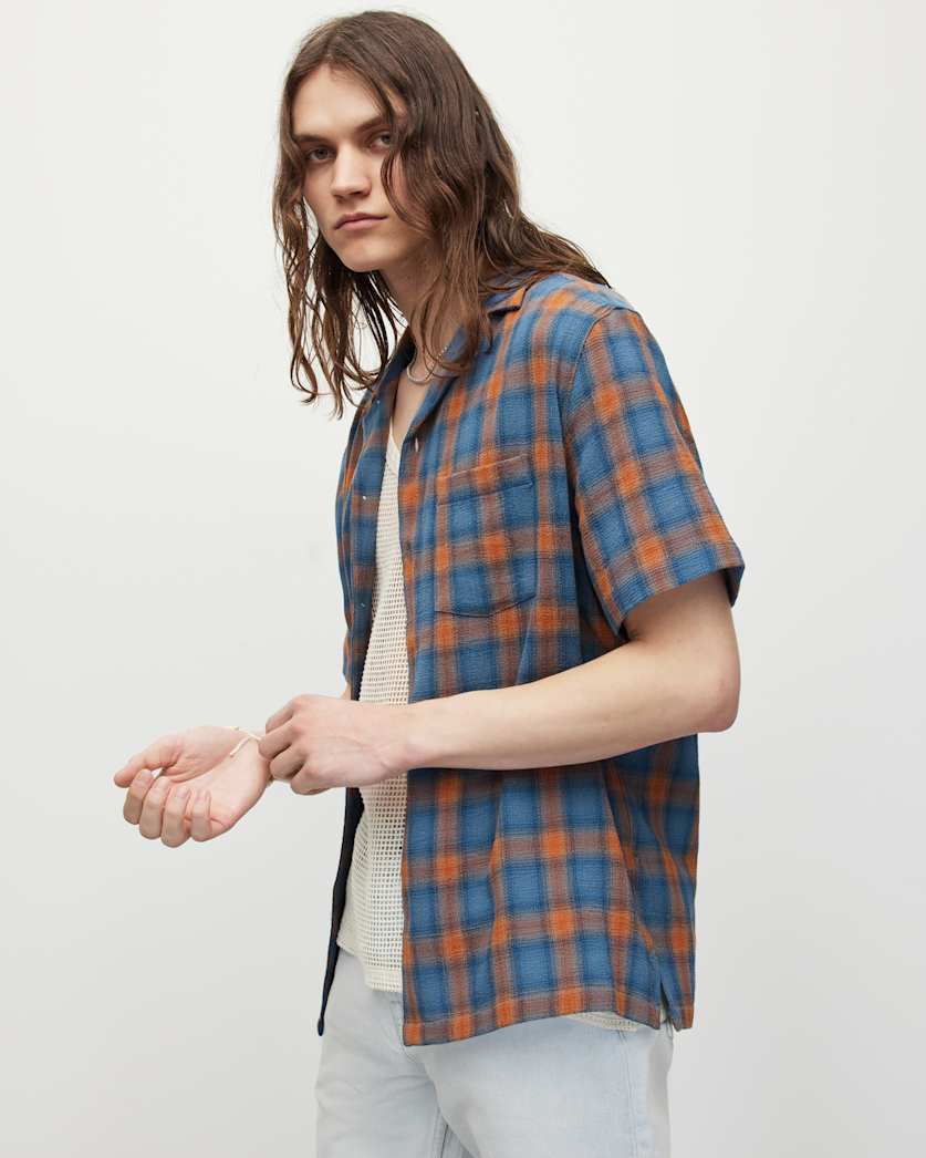 Talaia Camp Collar Checked Relaxed Shirt