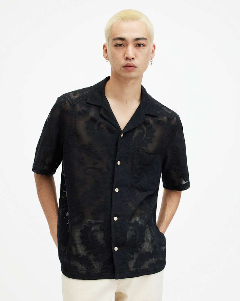 Cerrito Crochet Lace Relaxed Fit Shirt