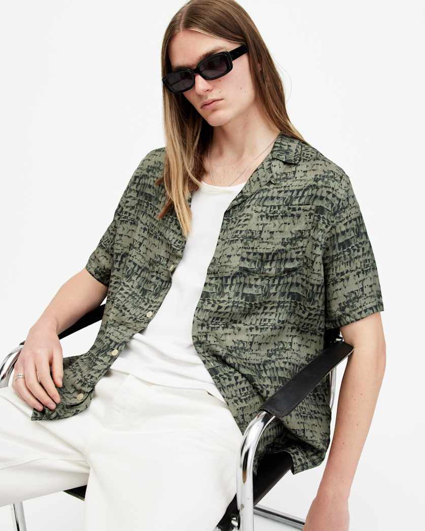 Liszt Texture Print Relaxed Fit Shirt