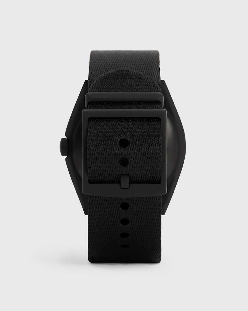 Subtitled GMT I Matte Black Stainless Steel and Black Nylon Watch