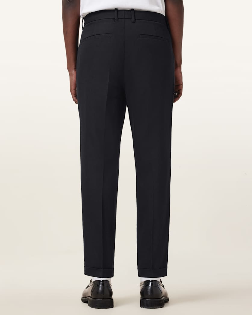 Tallis Slim Fit Cropped Tapered Trousers