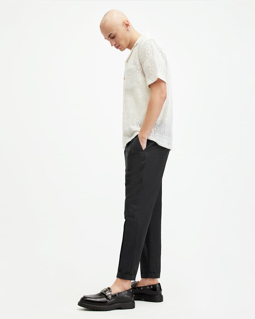 Cross Tallis Linen Blend Slim Trousers