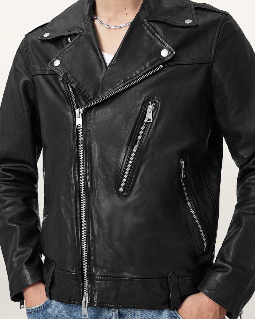 Comet Biker Leather Jacket Black | ALLSAINTS US