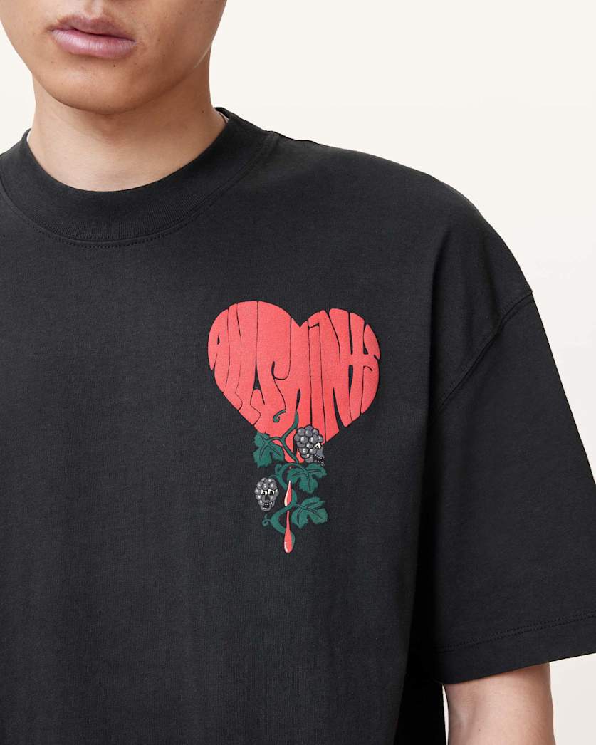 Sown Printed Oversized Crew Neck T-Shirt