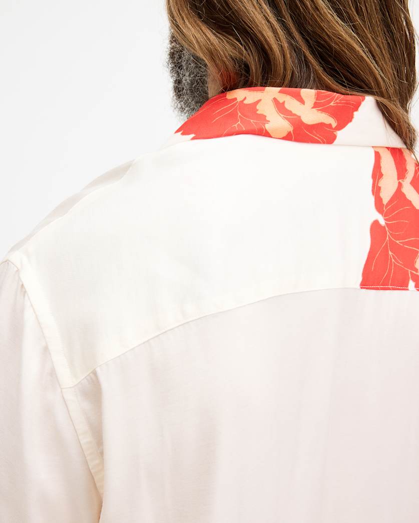 Roze Floral Print Relaxed Fit Shirt