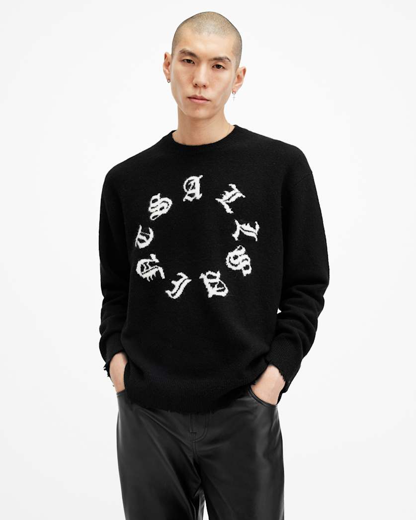 Scripture Gothic Jacquard Logo Sweater