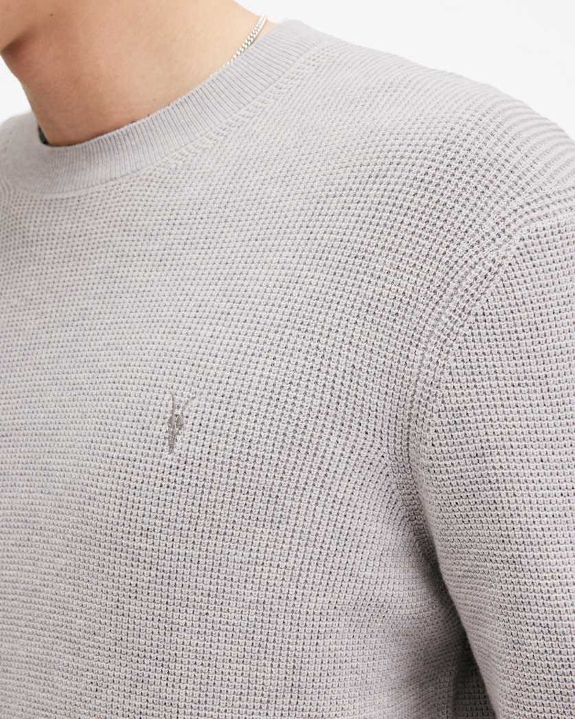 Aspen Waffle Texture Crew Neck Ramskull Jumper