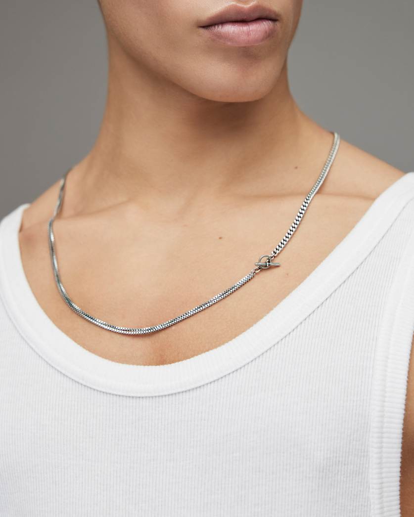 Dino 2-In-1 Chain Sterling Silver Necklace