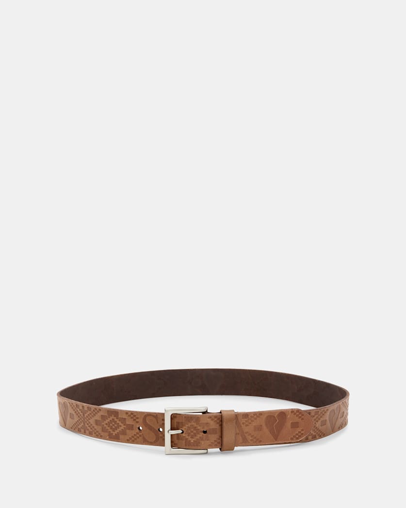 Darby Embossed Leather Belt