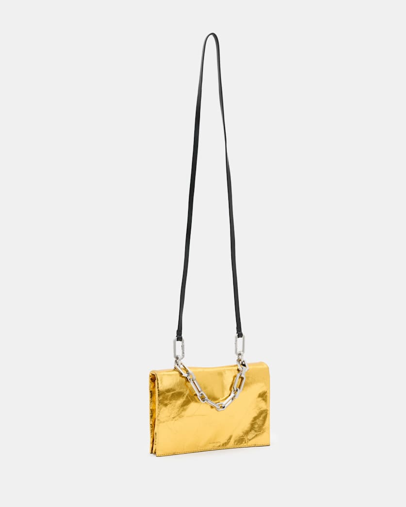 Yua Leather Removable Chain Clutch Bag