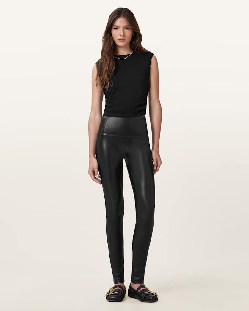 Cora High-Rise Faux Leggings