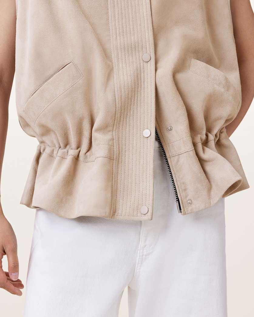 Sofi Relaxed Fit Leather Gilet