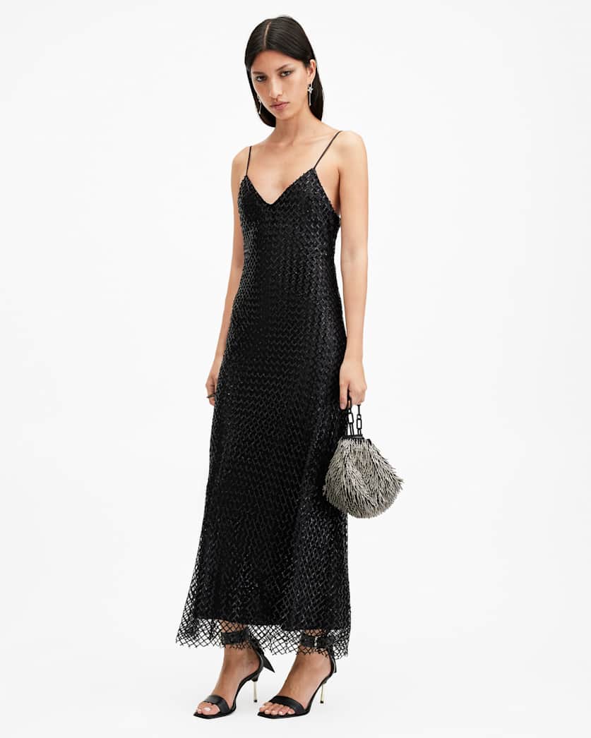 Chantelle Sequin Midi Slip Dress