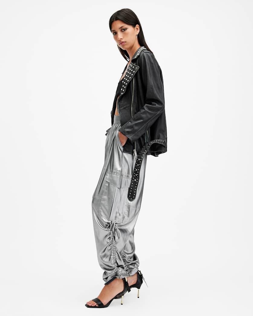 Kaye Relaxed Fit Satin Trousers