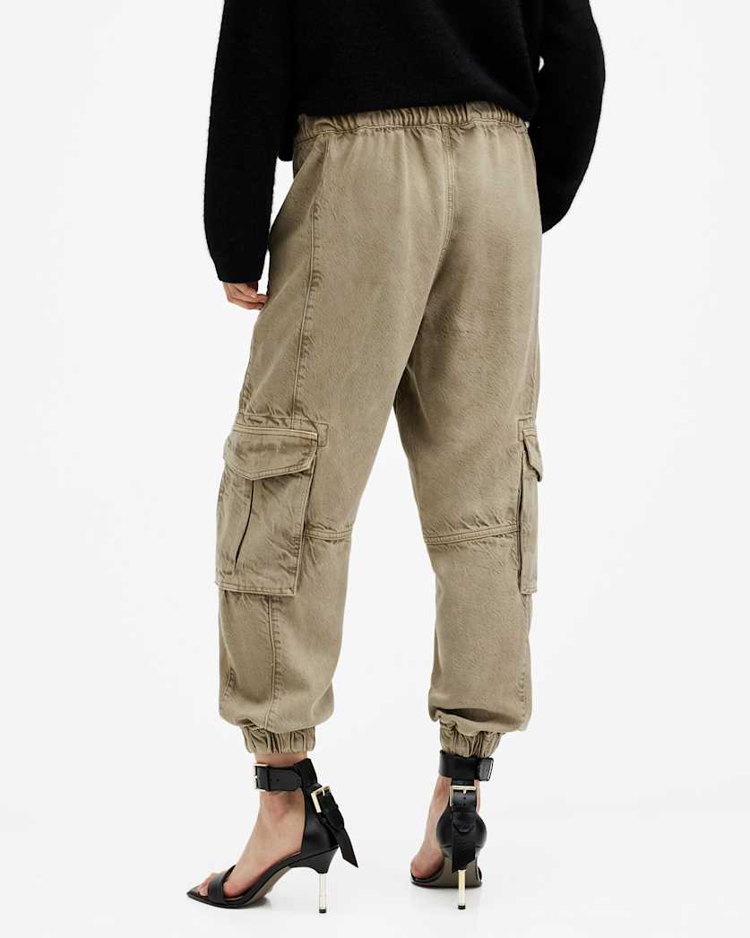 Frieda Tapered Denim Cargo Trousers