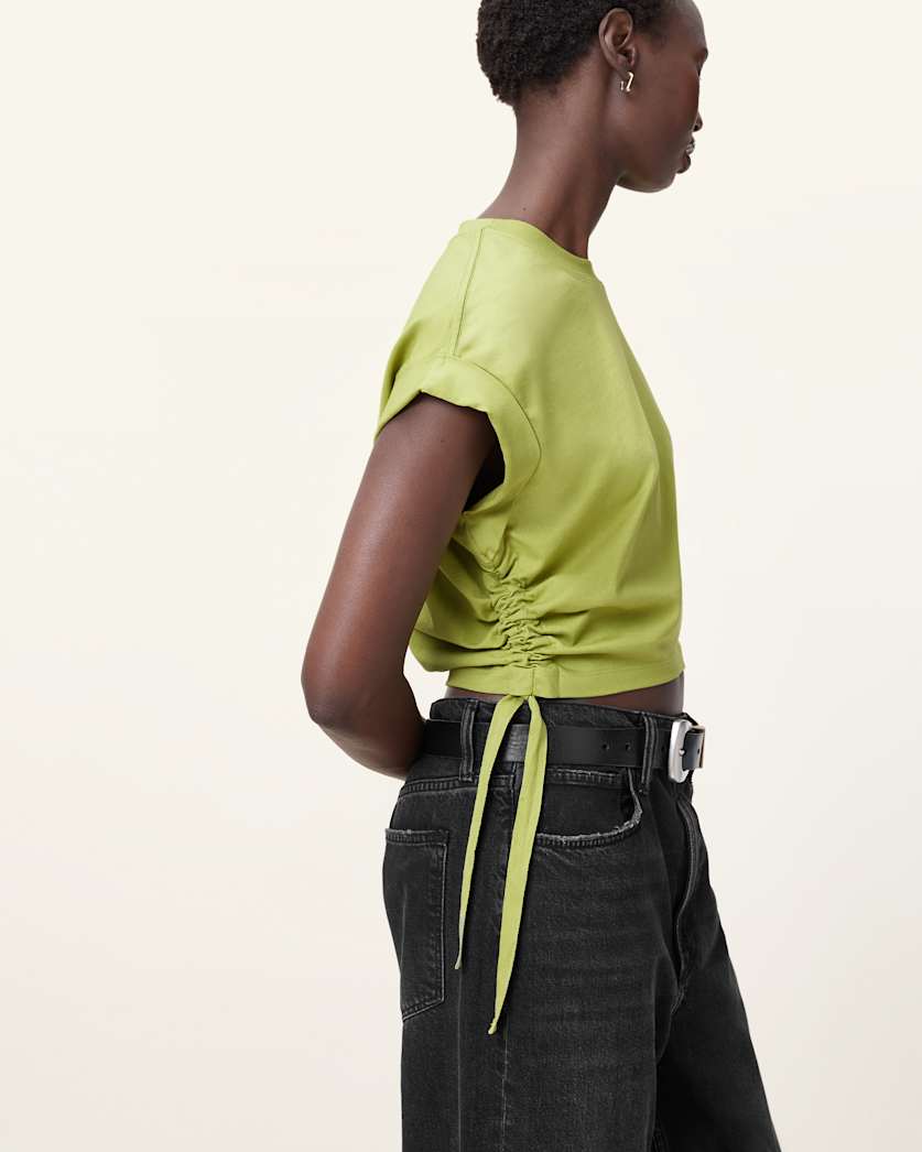 Mira Cropped Drawcord T-Shirt