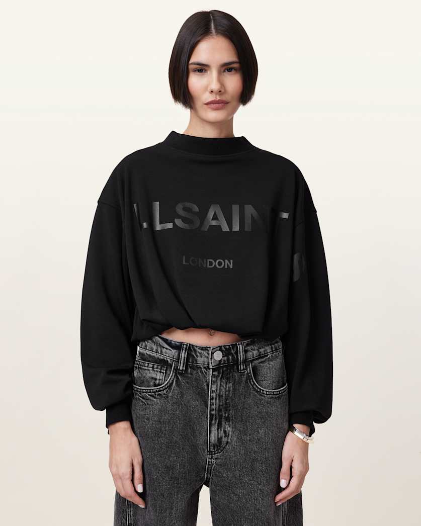 Biggy Logo Print Cropped Sweatshirt