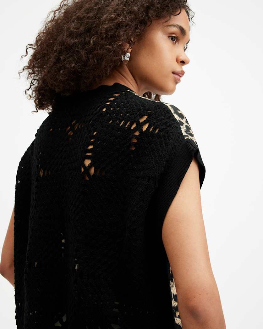 Marti Leopard Print Sleeveless Tank Top