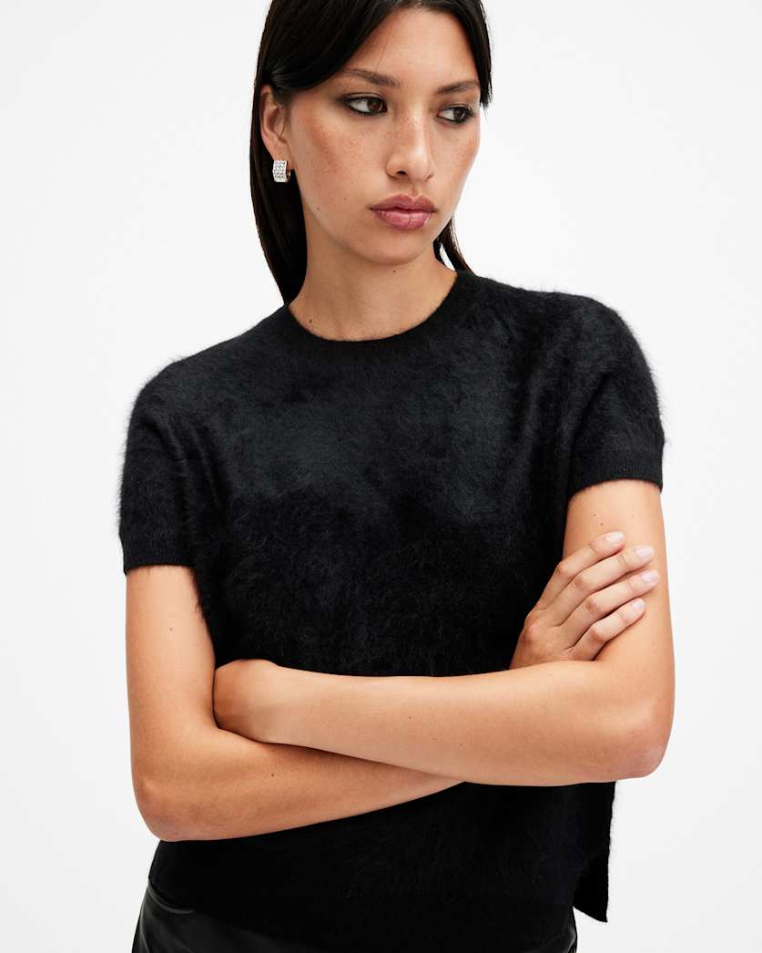 Rebel Brushed Cashmere Knitted T-Shirt