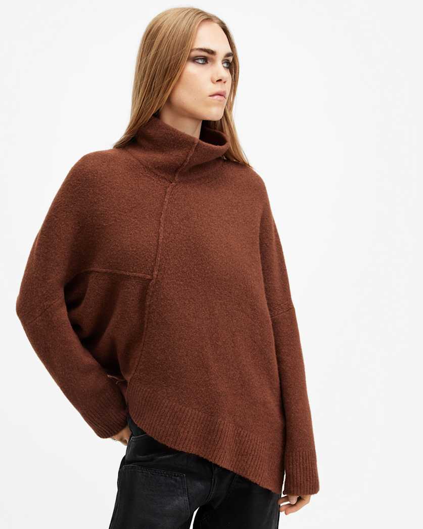 Lock Roll Neck Relaxed Fit Jumper