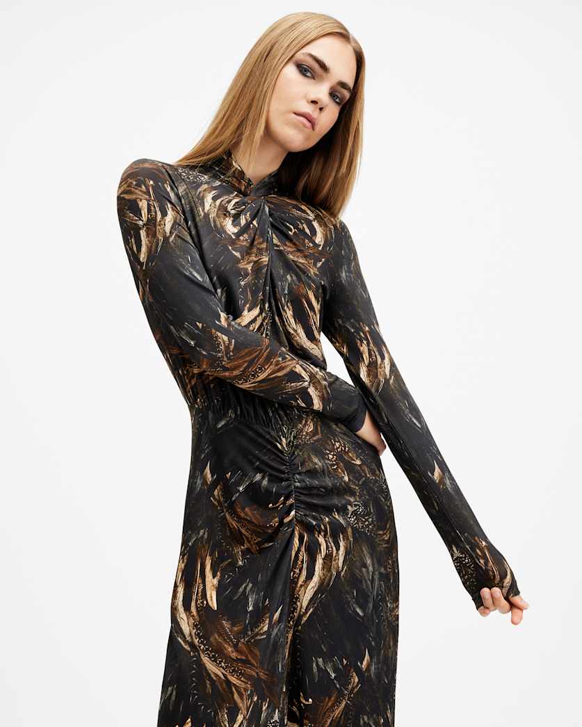 Mina Slim Fit Printed Maxi Dress