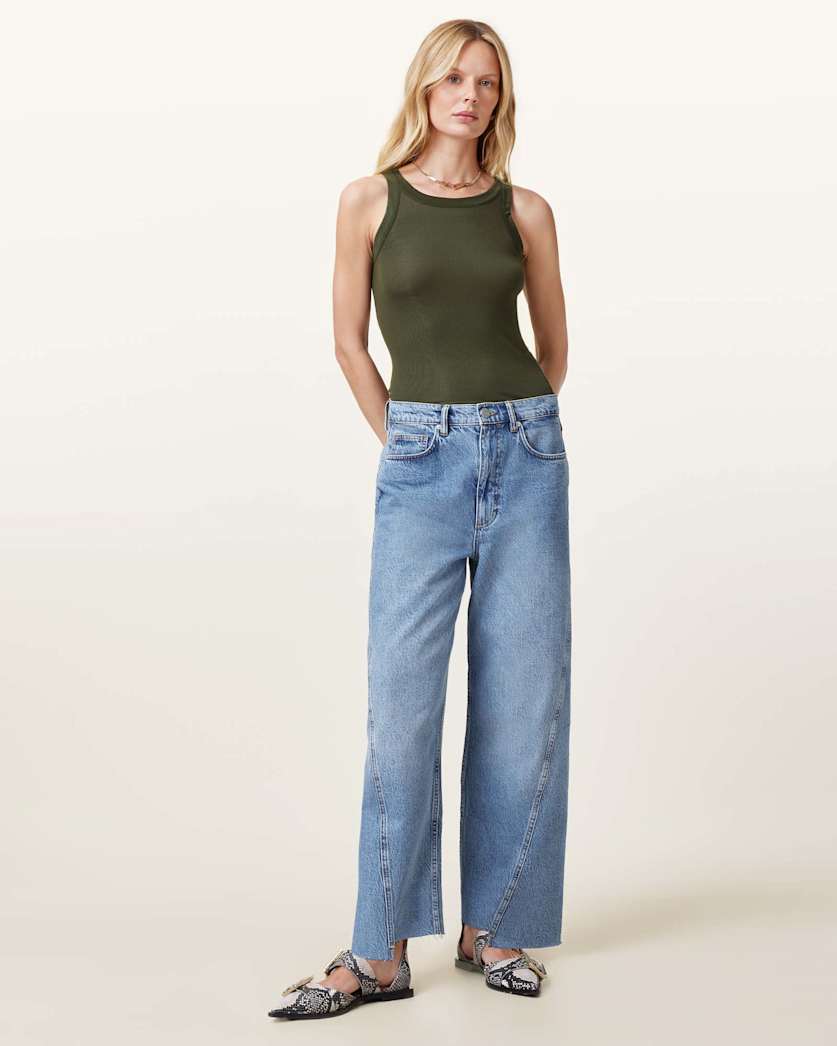 Rina Crew Neck Sleeveless Tank Top