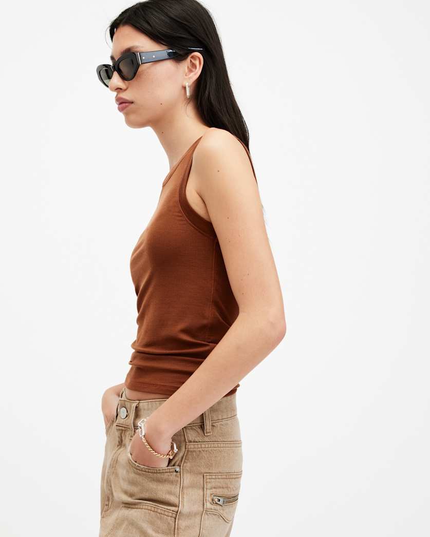 Rina Crew Neck Sleeveless Tank Top