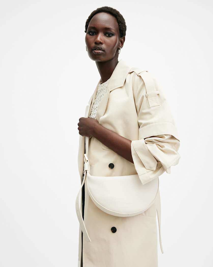 Half Moon Leather Crossbody Bag