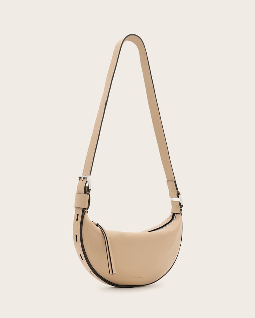 Half Moon Leather Crossbody Bag