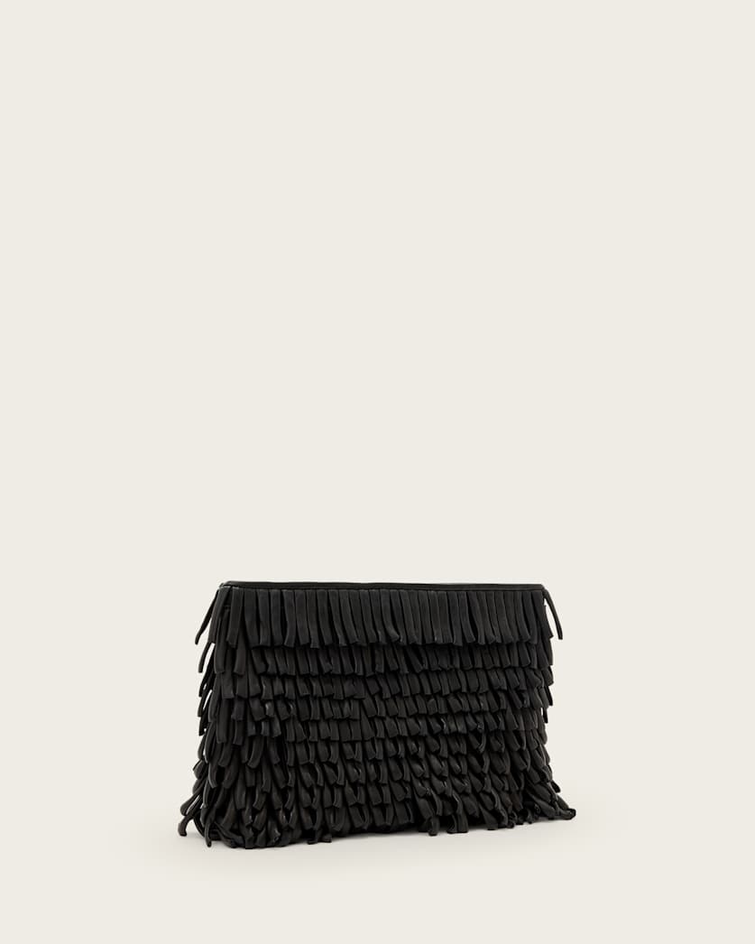 Bettina Fringe Leather Clutch