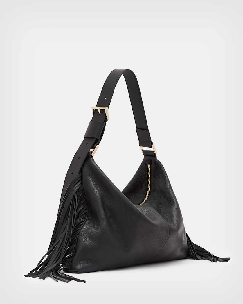 Edbury Leather Fringed Shoulder Bag