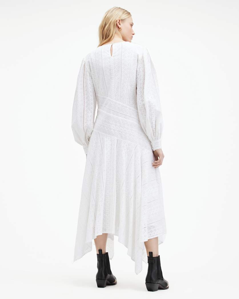 Aviana V-Neck Broderie Maxi Dress