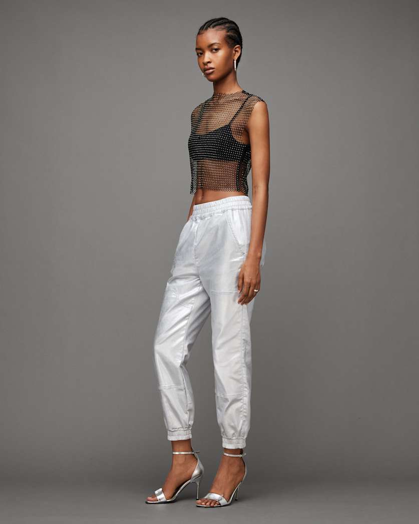 Yara Relaxed Fit Coated Joggers