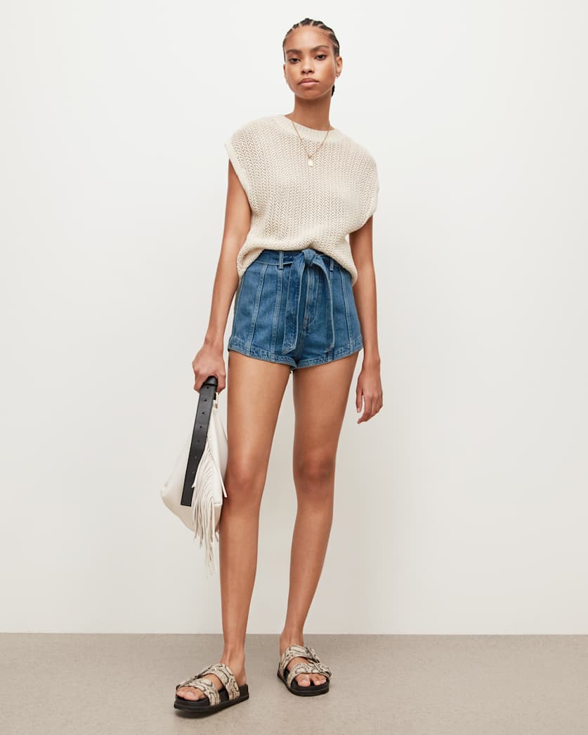 Frankie High-Rise Denim Shorts