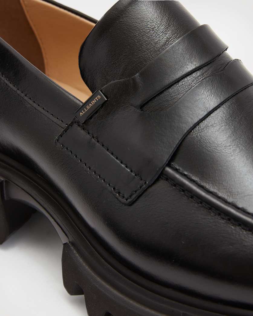 Lola Slip On Shiny Leather Loafers
