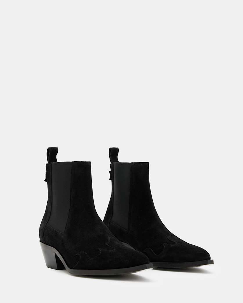 Dellaware Pointed Suede Western Boots