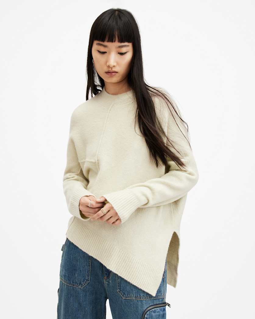 Lock Crew Neck Asymmetric Jumper