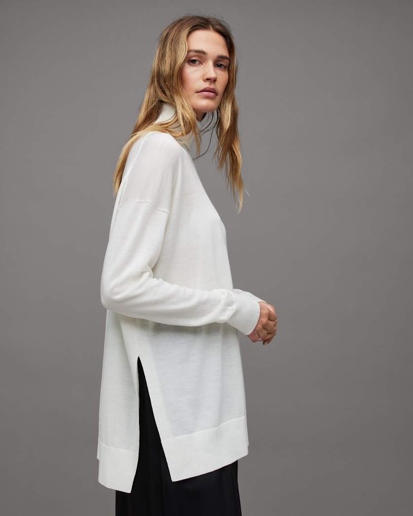 Gala Roll Neck Relaxed Merino Sweater