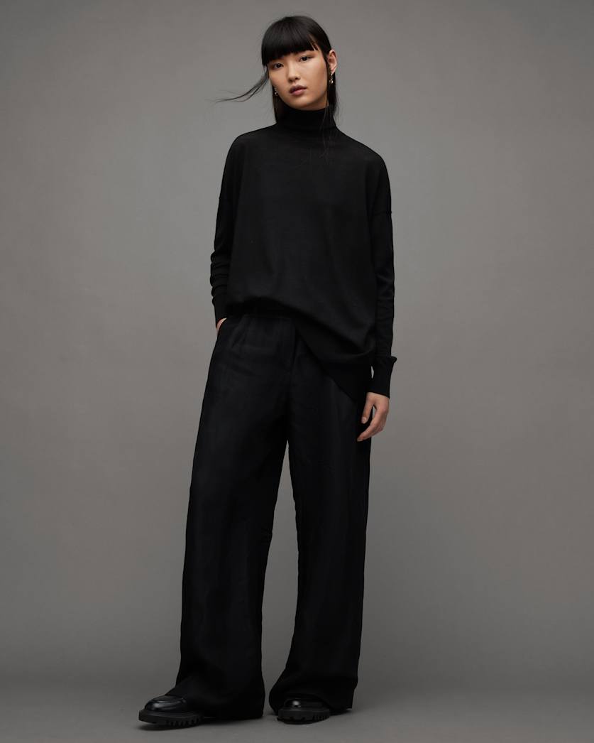 Gala Roll Neck Relaxed Merino Jumper