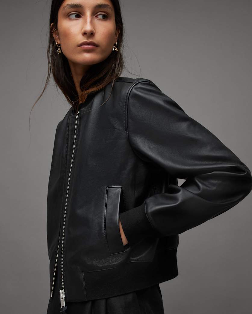 Orten Leather Bomber Jacket