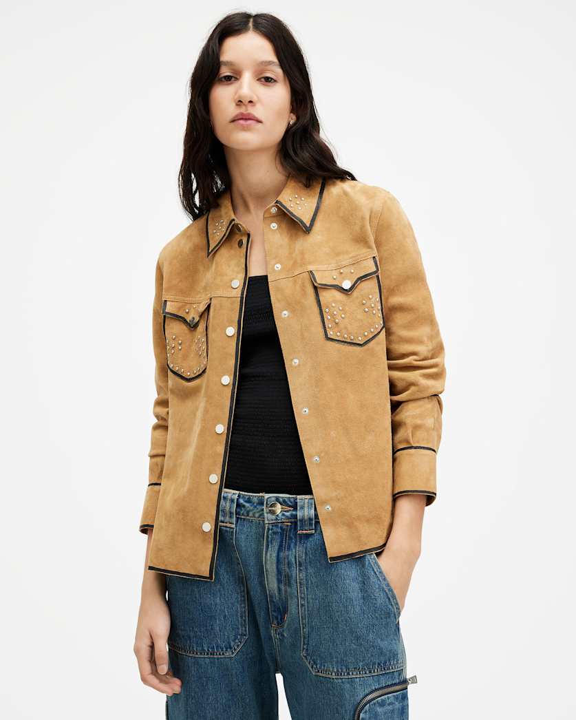 Karlson Studded Suede Western Shirt