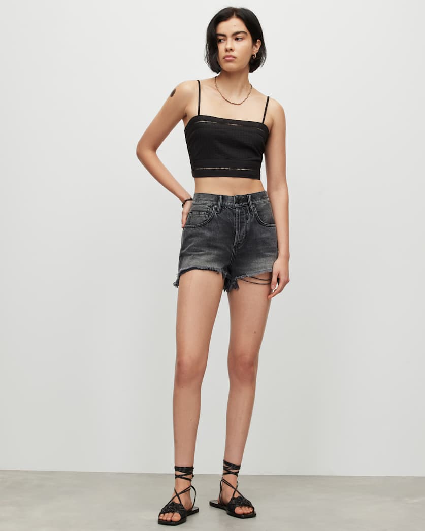 Whitley Broderie Ladder Trim Cropped Top