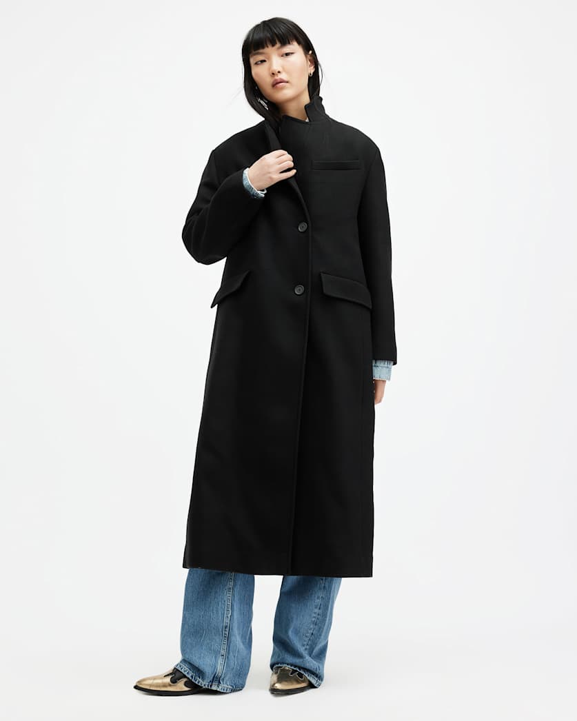 James Wool Blend Maxi Length Coat