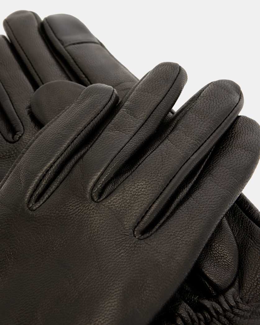 Roxy Leather Double Buckle Gloves