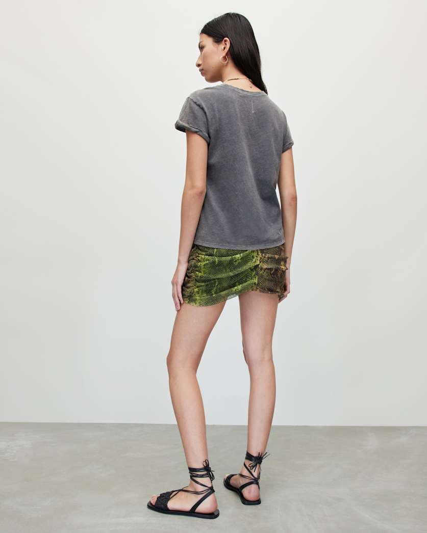 Gloria Ramona Snake Print Mini Skirt