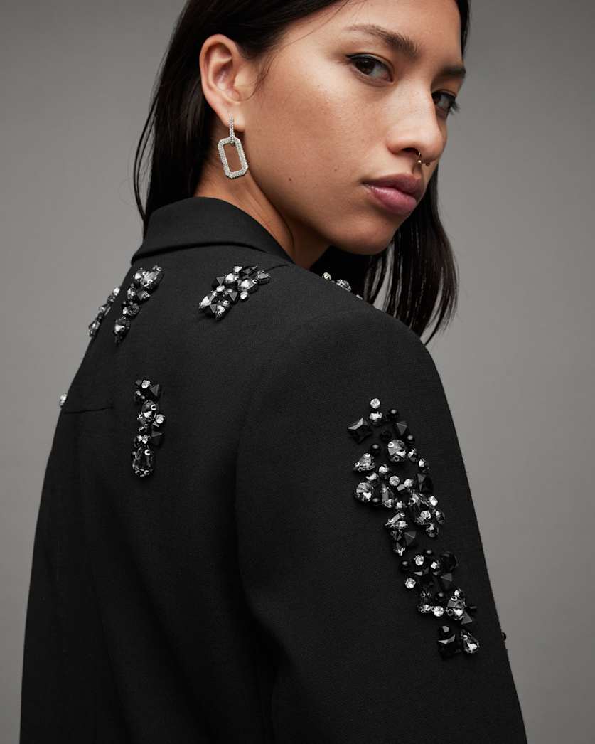 Atlas Bead Embellished Blazer