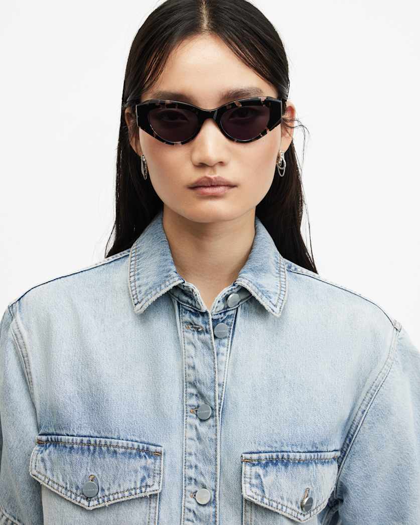 Calypso Bevelled Cat Eye Sunglasses