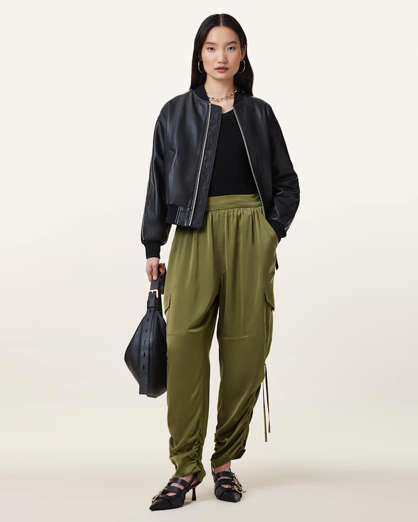 Kaye Relaxed Fit Satin Trousers